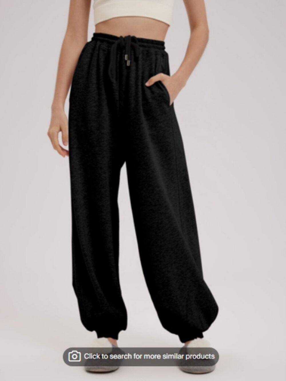 Nap Loungewear Balloon Cotton Sweatpants Black Size Medium